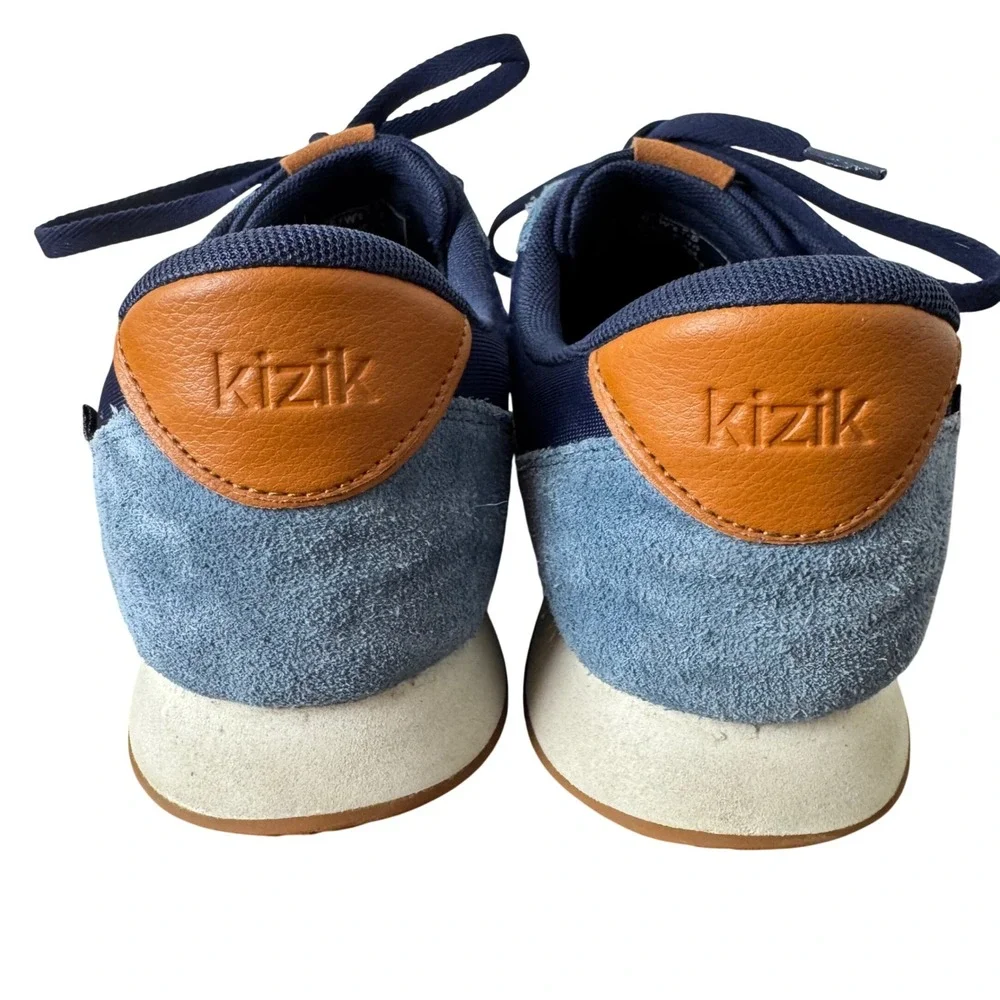 Kizik Madrid Eco Navy Blue Suede Hands-Free Slip On Sneakers Mens 6 Womens 7.5